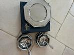 Inox onderborden en sauskommetjes met lepel van Jean Couzon, Ophalen, Zo goed als nieuw, Bord(en)