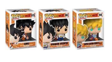 Figurines Funko Pop Animation DRAGONBALL Z (les 3) beschikbaar voor biedingen