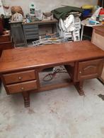 Eiken bureau, Huis en Inrichting, Bureaus, Ophalen, Zo goed als nieuw, Bureau