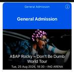 4x Asap Rocky - Place debout, Tickets & Billets, Trois personnes ou plus, Août