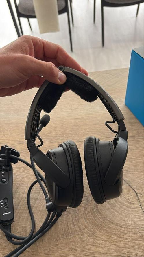 Bose A20 aviation headset met adapter en mic-cap, Computers en Software, Headsets, Zo goed als nieuw, Over-ear, Bedraad, Ophalen of Verzenden