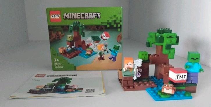 LEGO Minecraft The Swamp Adventure-21240, Kinderen en Baby's, Speelgoed | Duplo en Lego, Zo goed als nieuw, Lego, Complete set