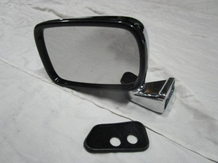 chrome spiegel - late type fitment - links- Klassieke Mini, Auto-onderdelen, Spiegels, Mini, Oldtimer onderdelen, Rover, Universele onderdelen