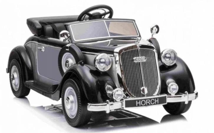 Audi Horch Retro Black Metallic, elektrische auto, Kinderen en Baby's, Speelgoed | Buiten | Accuvoertuigen, Gebruikt, Ophalen