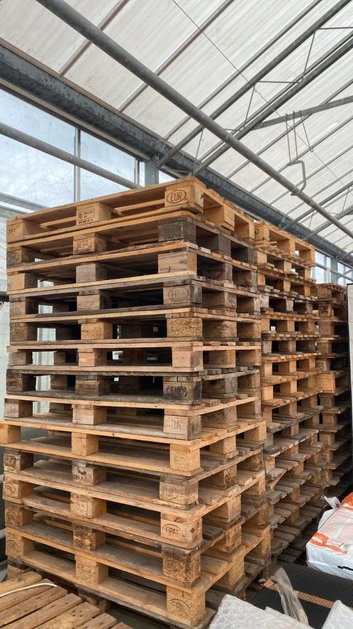 Pallets te koop - EUROPALLET en CP1, Doe-het-zelf en Bouw, Hout en Planken, Zo goed als nieuw, Pallet, Overige houtsoorten, Minder dan 200 cm