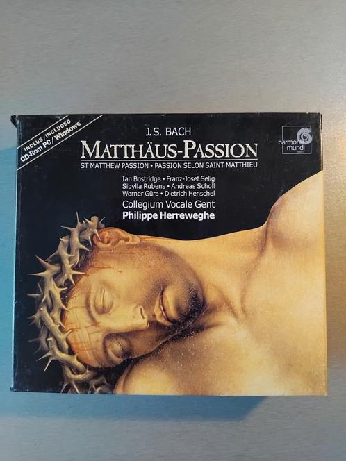 3cd/1cd-rom box. Bach. Matthaus-Passion. (HM, Herreweghe)., Cd's en Dvd's, Cd's | Klassiek, Zo goed als nieuw, Ophalen of Verzenden