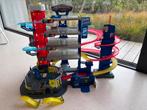 Majorette Super Chase Center Garage Met 5 Voertuigen, Kinderen en Baby's, Speelgoed | Racebanen, Ophalen, Zo goed als nieuw, Hot Wheels