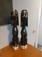 2 Met de handgemaakte houten honden uit Bali, Ophalen of Verzenden
