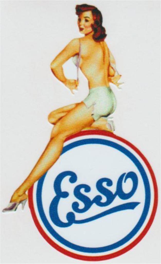 Esso Pin Up Girl sticker #7, Motos, Accessoires | Autocollants, Envoi