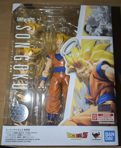 Bandai S.H.Figuarts Son Goku Super Saiyan 3 réédition DBZ, Collections, Statues & Figurines, Comme neuf, Envoi