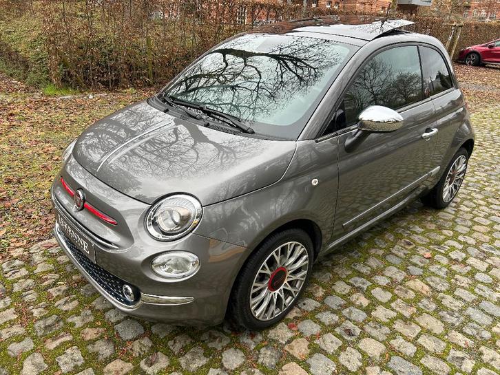 Fiat 500 - 1.0 Hybrid Red 'Skydome', Auto's, Fiat, Bedrijf, Te koop, ABS, Airbags, Airconditioning, Android Auto, Apple Carplay