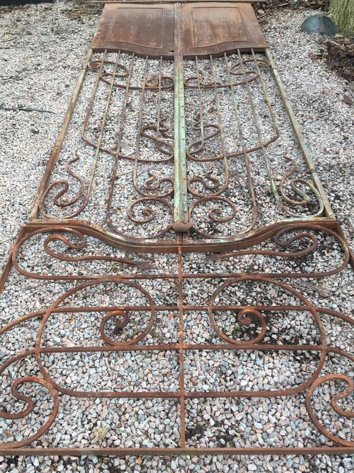 Unieke hoge 19de eeuwse smeedijzeren tuinpoort!!!, Tuin en Terras, Tuinpoorten, Ophalen