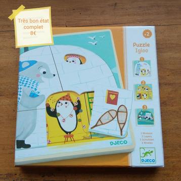 Djeco puzzle Igloo 3 couches, en bois beschikbaar voor biedingen