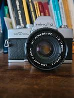 Minolta srT 101b met 50mm lens, Ophalen of Verzenden, Zo goed als nieuw, Minolta
