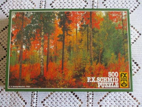 Puzzel bos in de herfst 500 stuks F.X Schmid, Hobby en Vrije tijd, Denksport en Puzzels, Nieuw, Legpuzzel, 500 t/m 1500 stukjes