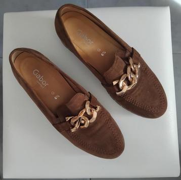 Nieuwe damesmocassins in nubuck,bruin;maat:40;Gabor. beschikbaar voor biedingen