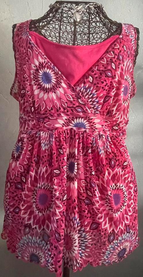 Tom Tailor XL Leuk Fuchsia topje Nieuwstaat, Kleding | Dames, Topjes, Zo goed als nieuw, Maat 46/48 (XL) of groter, Overige kleuren