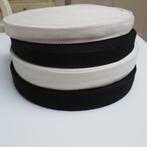5952) 1m tassenband breedte 25mm / 38mm gebroken wit / zwart, Ophalen of Verzenden, Nieuw, Lint, Band of Elastiek