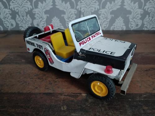 Blikken/ Willys Jeep/ Police /60's, Antiek en Kunst, Antiek | Speelgoed, Verzenden