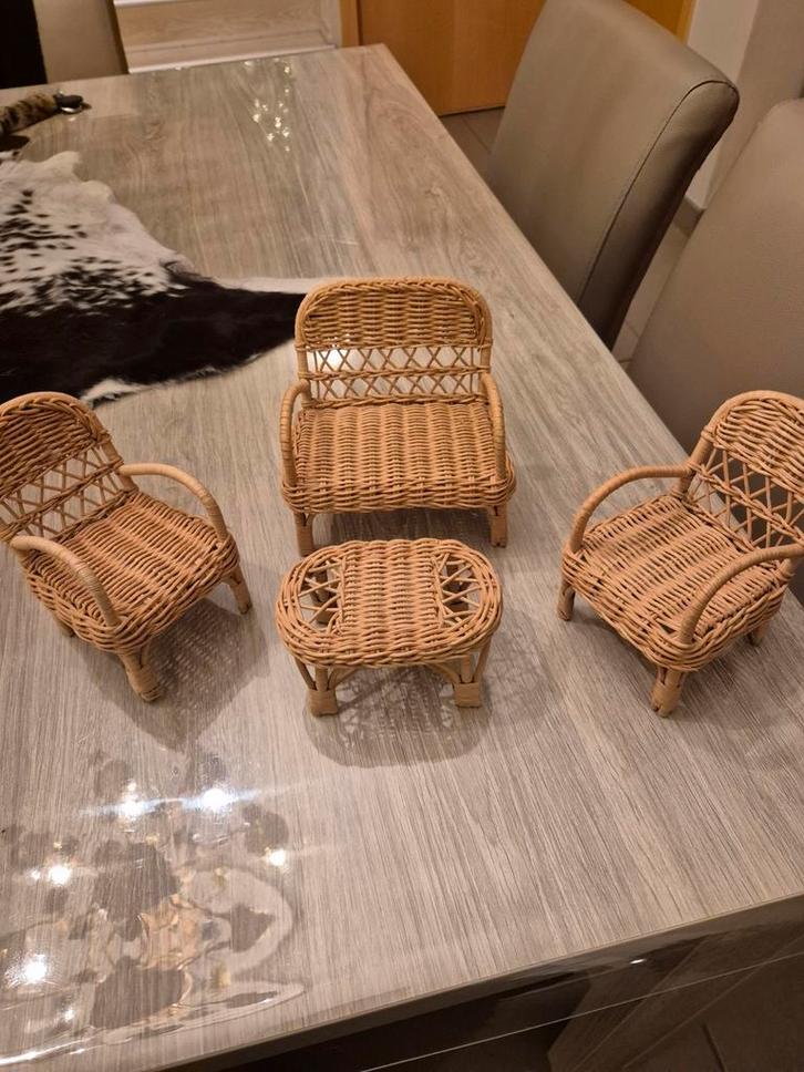 ROTAN SETJE MINIATUUR, Maison & Meubles, Salles à manger complètes, Enlèvement