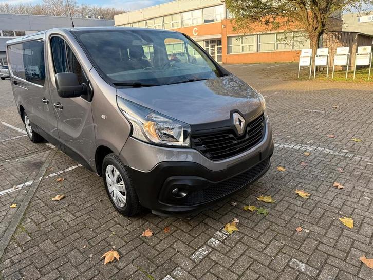 RENAULT TRAFIC 1.6 TDCI CABINE DOUBLE 2019 130000KM AC EURO6, Autos, Camionnettes & Utilitaires, Particulier, ABS, Airbags, Air conditionné