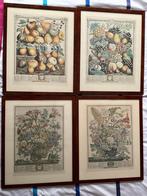 Kader Bruin met bloemen/fruit prints, Huis en Inrichting, Ophalen of Verzenden, Zo goed als nieuw
