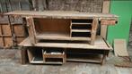 Oude houten werkbank met bankschroef, Doe-het-zelf en Bouw, Werkbanken, Ophalen, Zo goed als nieuw, 170 cm of meer, Bankschroef