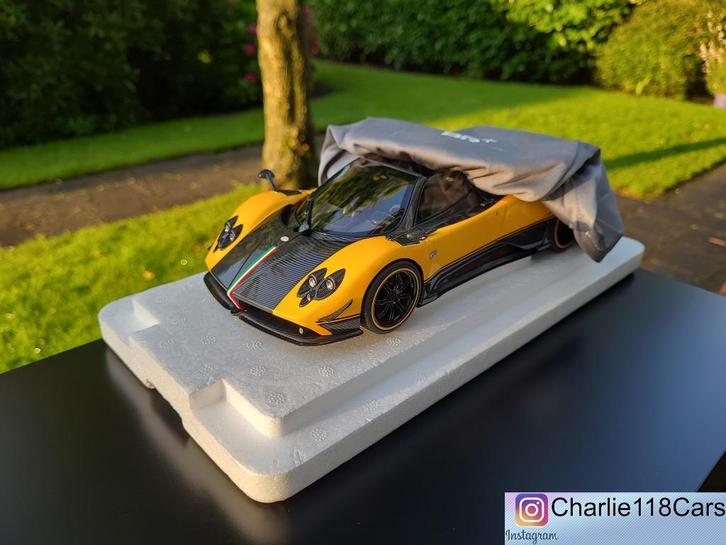 Almost Real 1/18 Pagani Zonda Cinque Roadster Giallo Ginevra, Hobby en Vrije tijd, Modelauto's | 1:18, Nieuw, Ophalen of Verzenden