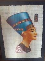 grote papyrus Egypte Nefertiti in kader, Huis en Inrichting, Woonaccessoires | Lijsten, Zo goed als nieuw, Ophalen
