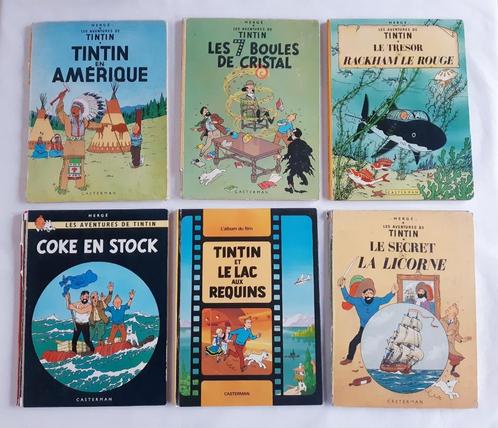10 bandes-dessinées TinTin par Hergé, Casterman 1966 - 1973, Collections, Personnages de BD, Utilisé, Autres types, Tintin, Enlèvement ou Envoi