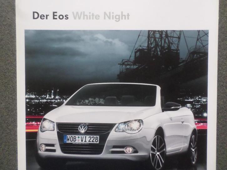 Volkswagen VW Eos White Night 2009 Brochure, Boeken, Auto's | Folders en Tijdschriften, Volkswagen, Ophalen of Verzenden