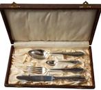 Alpacca bestekset in etui., Antiek en Kunst, Ophalen of Verzenden