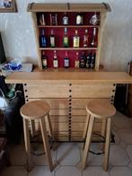 Mooie thuisbar met 2 zitkrukken, Ophalen, Gebruikt, Inclusief barstoelen