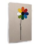 Peinture sur verre à fleur colorée unique 100x150cm + Ophang, 75 cm ou plus, Envoi, Création originale, 125 cm ou plus