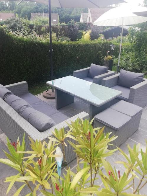 salon de jardin, Tuin en Terras, Tuinsets en Loungesets, Zo goed als nieuw, Tuinset, Overige materialen, 5 zitplaatsen, Eettafel
