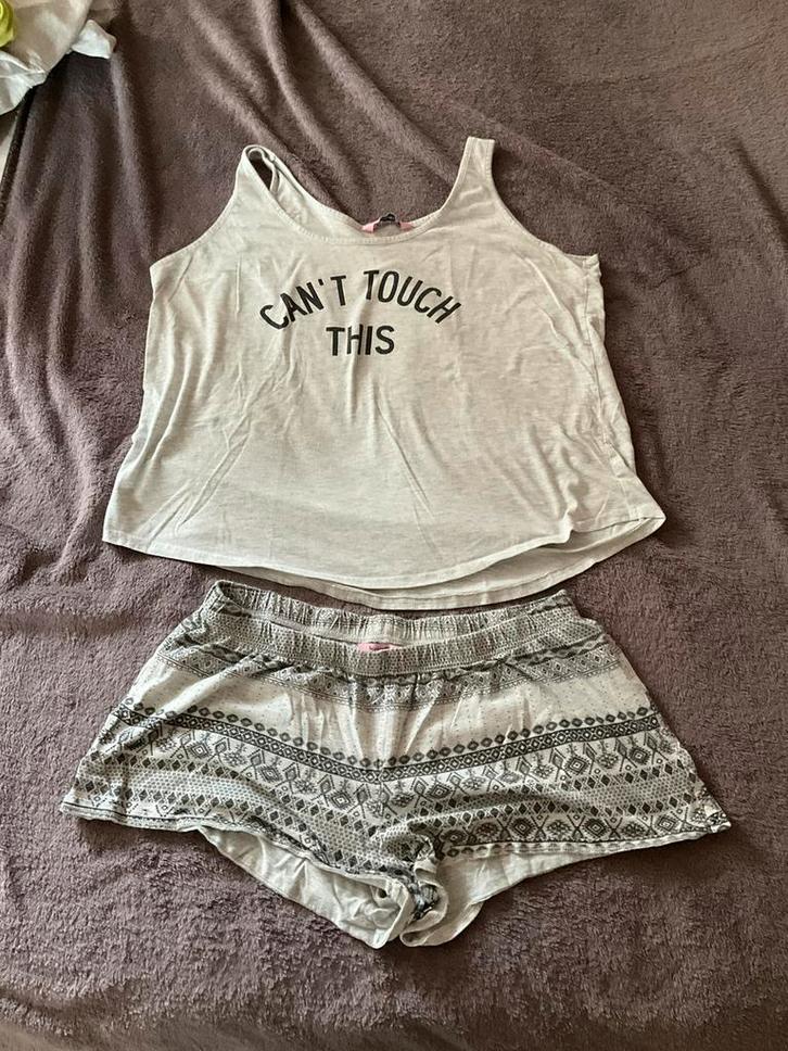 Shortama zonder mouwen,merk Hunkemöller,maat XL, Kleding | Dames, Pyjama's, Zo goed als nieuw, Maat 46/48 (XL) of groter, Ophalen of Verzenden