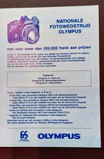 Reclame Fotowedstrijd Olympus N.V. De Beukelaer 1984, Verzamelen, Merken en Reclamevoorwerpen, Ophalen of Verzenden