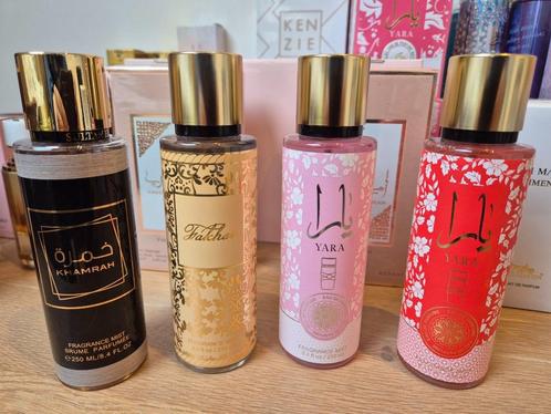 LOT DE 4 BRUMES / YARA ROSE / YARA CANDY / KHAMRAH / FAKHAR, Handtassen en Accessoires, Uiterlijk | Parfum, Nieuw, Ophalen of Verzenden