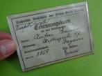 Legitimatie kaart Freistaat Danzig , aanvang jaren 30, Verzamelen, Geboortekaartjes en Visitekaartjes, Ophalen of Verzenden, Voor 1970