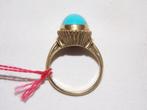 18 karaat gouden ring (C), Handtassen en Accessoires, Ringen, Goud, Blauw, 17 tot 18, Ophalen of Verzenden