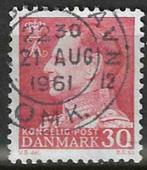 Denemarken 1961/1962 - Yvert 399 - Koning Frederik IX (ST), Timbres & Monnaies, Timbres | Europe | Scandinavie, Danemark, Affranchi