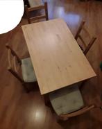 Tafel met 4 stoelen in zeer goede staat, Huis en Inrichting, Tafels | Eettafels, Ophalen, 100 tot 150 cm, 50 tot 100 cm, Zo goed als nieuw