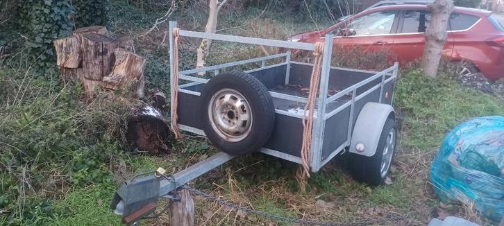 Remork 750kg 1 as 2m op 1m25, Auto diversen, Aanhangers en Bagagewagens, Gebruikt, Ophalen