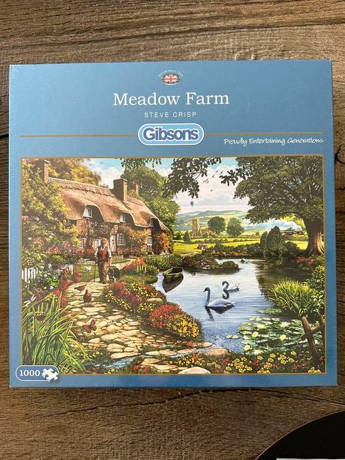 Gibsons puzzel ‘Meadow farm’ 1000 stukjes NIEUW, Hobby en Vrije tijd, Denksport en Puzzels, Nieuw, Legpuzzel, 500 t/m 1500 stukjes