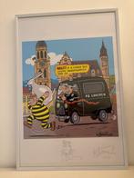 Unieke Urbanus print stripmuur politie Lokeren, Verzamelen, Ophalen of Verzenden, Overige figuren