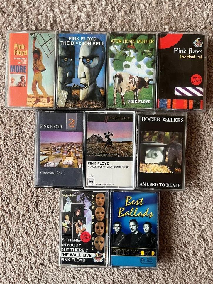 Uitzonderlijk lot: PINK FLOYD cassettes, Cd's en Dvd's, Cassettebandjes, Gebruikt, Voorbespeeld, Rock en Metal, 2 t/m 25 bandjes
