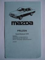 Prix Mazda 1979 NL Brochure Catalogue Prospekt 626/929/Le, Livres, Autos | Brochures & Magazines, Mazda, Utilisé, Envoi