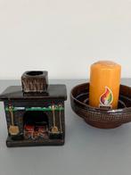 VINTAGE Keramische kaars- en theelichthouder., Antiek en Kunst, Ophalen of Verzenden