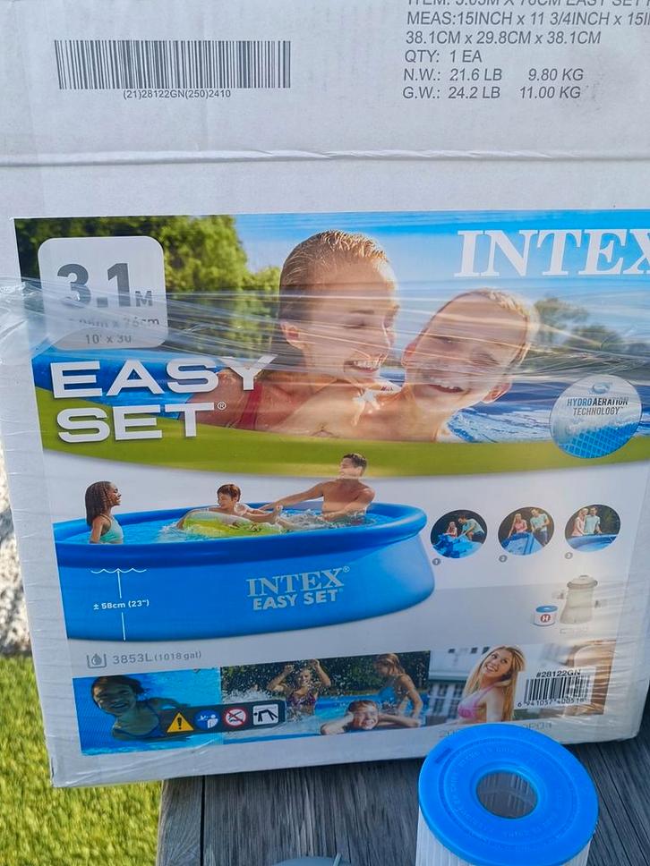 Leuk groot rond zwembad van intex, Tuin en Terras, Zwembaden, Zo goed als nieuw, Rond, Ophalen