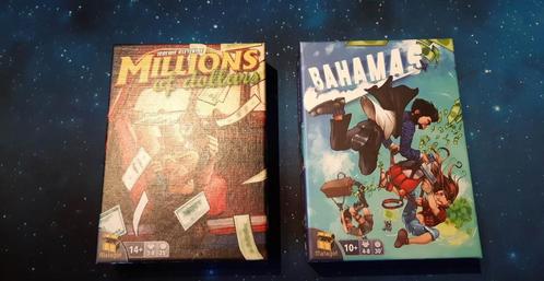 Bahamas (EN) + Millions of Dollars (NL) - 15 €, Hobby en Vrije tijd, Gezelschapsspellen | Kaartspellen, Zo goed als nieuw, Een of twee spelers